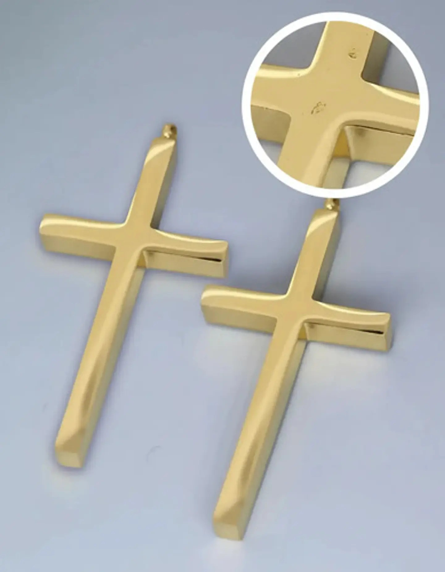 Pack X2 De Acero Para Hombre Y Mujer Dijes Cruz Minimalista 9