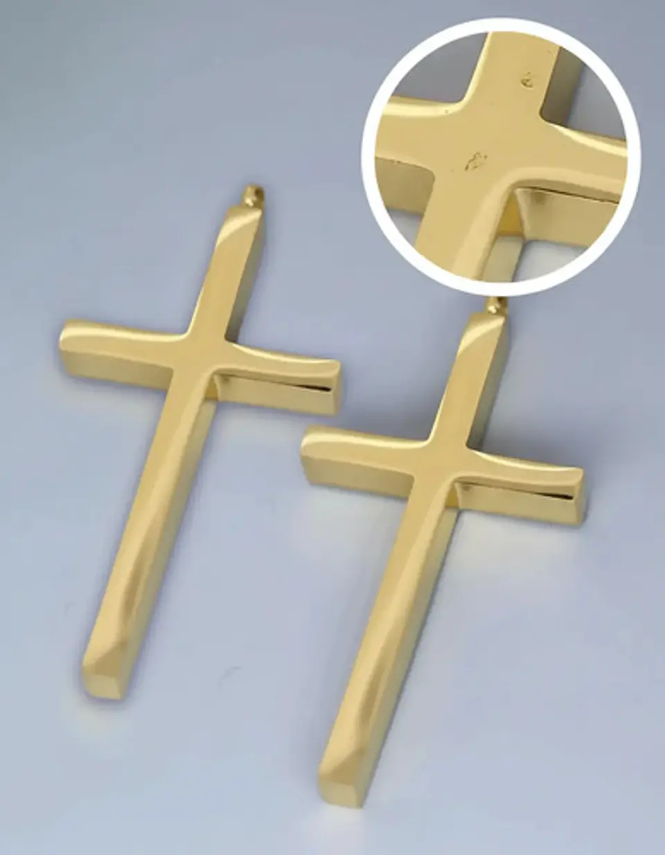 Pack X2 De Acero Para Hombre Y Mujer Dijes Cruz Minimalista 9