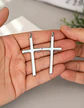 Pack X2 De Acero Para Hombre Y Mujer Dijes Cruz Minimalista - Miniatura 15