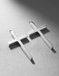 Pack X2 De Acero Para Hombre Y Mujer Dijes Cruz Minimalista - Miniatura 18