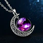 Collar Para Mujeres Dije Media Luna Constelaciones Galaxia - Miniatura 5