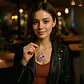 Collar Para Mujeres Dije Media Luna Constelaciones Galaxia - Miniatura 8