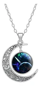 Collar Para Mujeres Dije Media Luna Constelaciones Galaxia - Miniatura 9