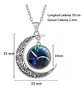 Collar Para Mujeres Dije Media Luna Constelaciones Galaxia - Miniatura 10