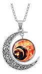 Collar Para Mujeres Dije Media Luna Constelaciones Galaxia - Miniatura 17