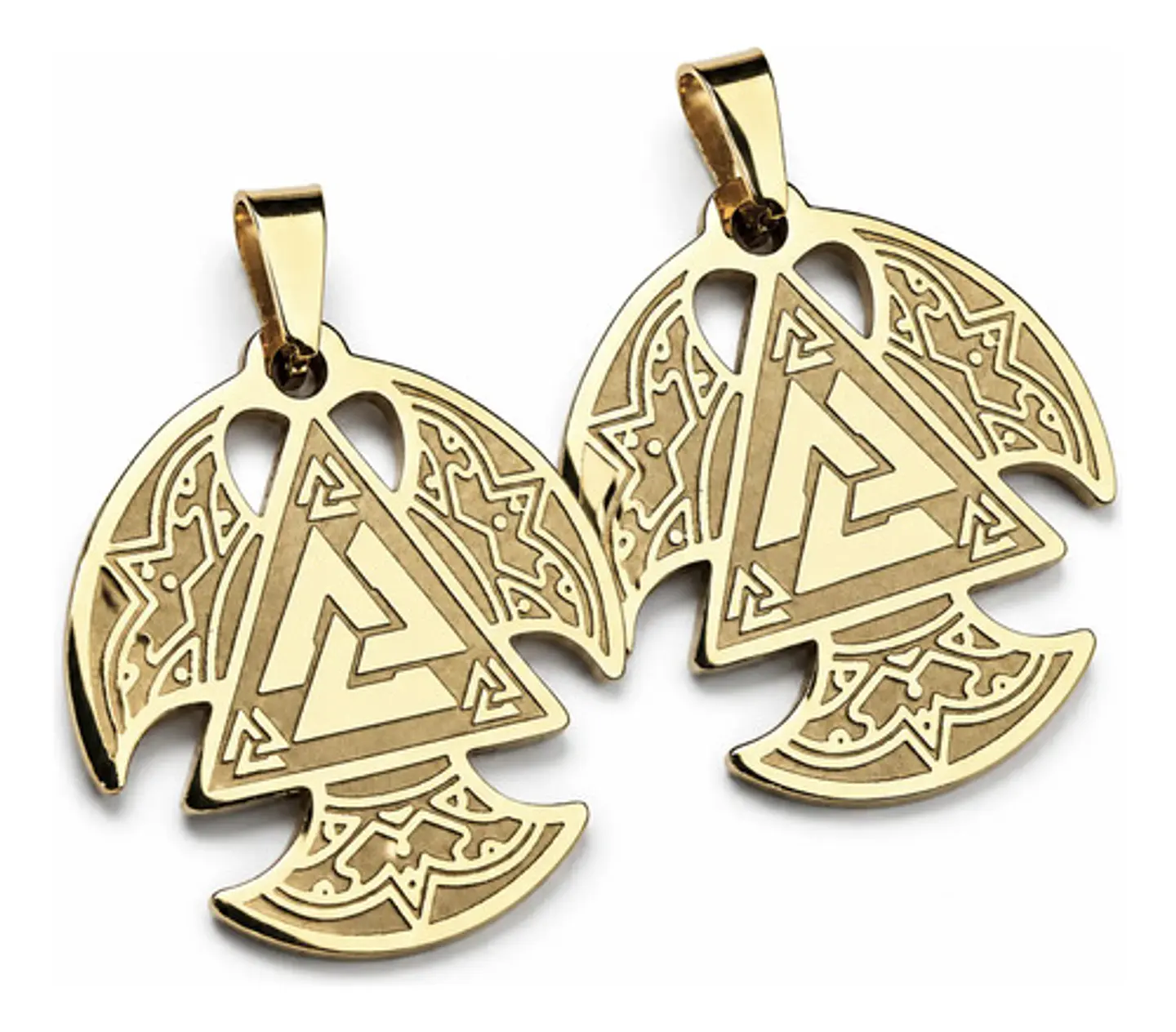 Pack X2 Vikingos De Acero Para Hombre Y Mujer Dijes Amuletos 1