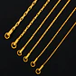 Cadena 60 Cm Para Hombre Mujer Eslabón Bambú 1.2mm Color Oro - Miniatura 8