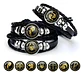 Pulsera Manilla Cuero Para Hombre Mujer Con Signos Zodiacal - Miniatura 54
