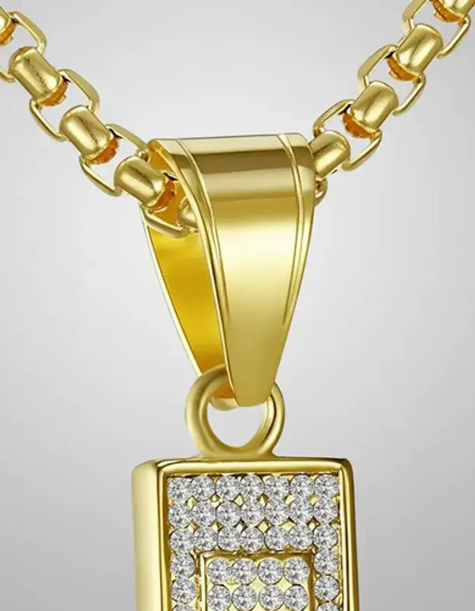 Collar Para Hombres Dije Con Piedras Cruz Brillante De Acero 4