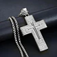 Collar Para Hombres Dije Con Piedras Cruz Brillante De Acero - Miniatura 16