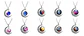 Set Combo 10 Collares Dijes Luna Galaxia Universo Nebulosas - Miniatura 10