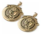 Set 2 Dijes Para Hombre Y Mujer Medallas Zeus Trueno Griego - Miniatura 1