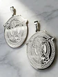 Set 2 Dijes Para Hombre Y Mujer Medallas Zeus Trueno Griego - Miniatura 13