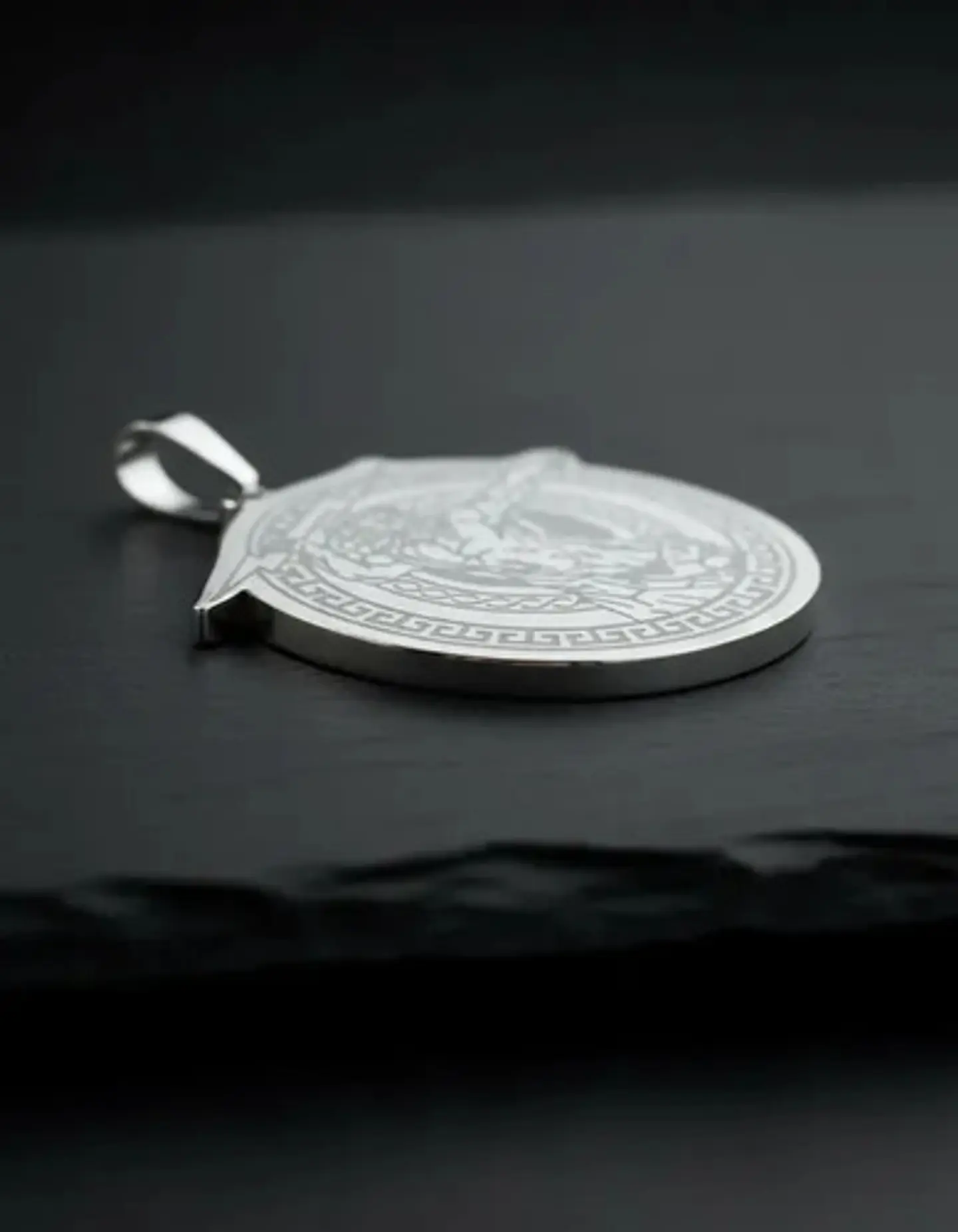 Set 2 Dijes Para Hombre Y Mujer Medallas Zeus Trueno Griego 20