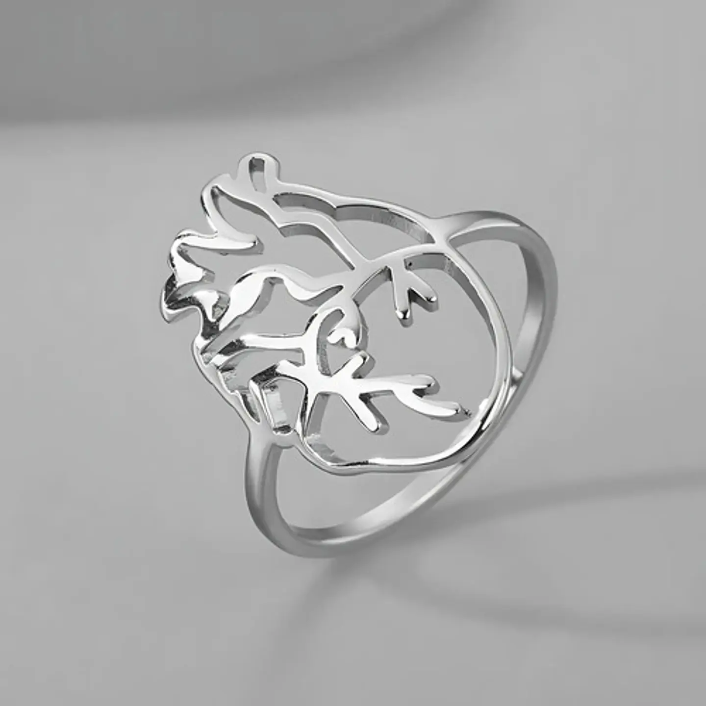 Anillo Para Hombre Y Mujer Color Oro Corazón Anatómico Hueco 7