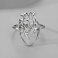Anillo Para Hombre Y Mujer Color Oro Corazón Anatómico Hueco - Miniatura 8