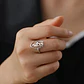 Anillo Para Hombre Y Mujer Color Oro Corazón Anatómico Hueco - Miniatura 10