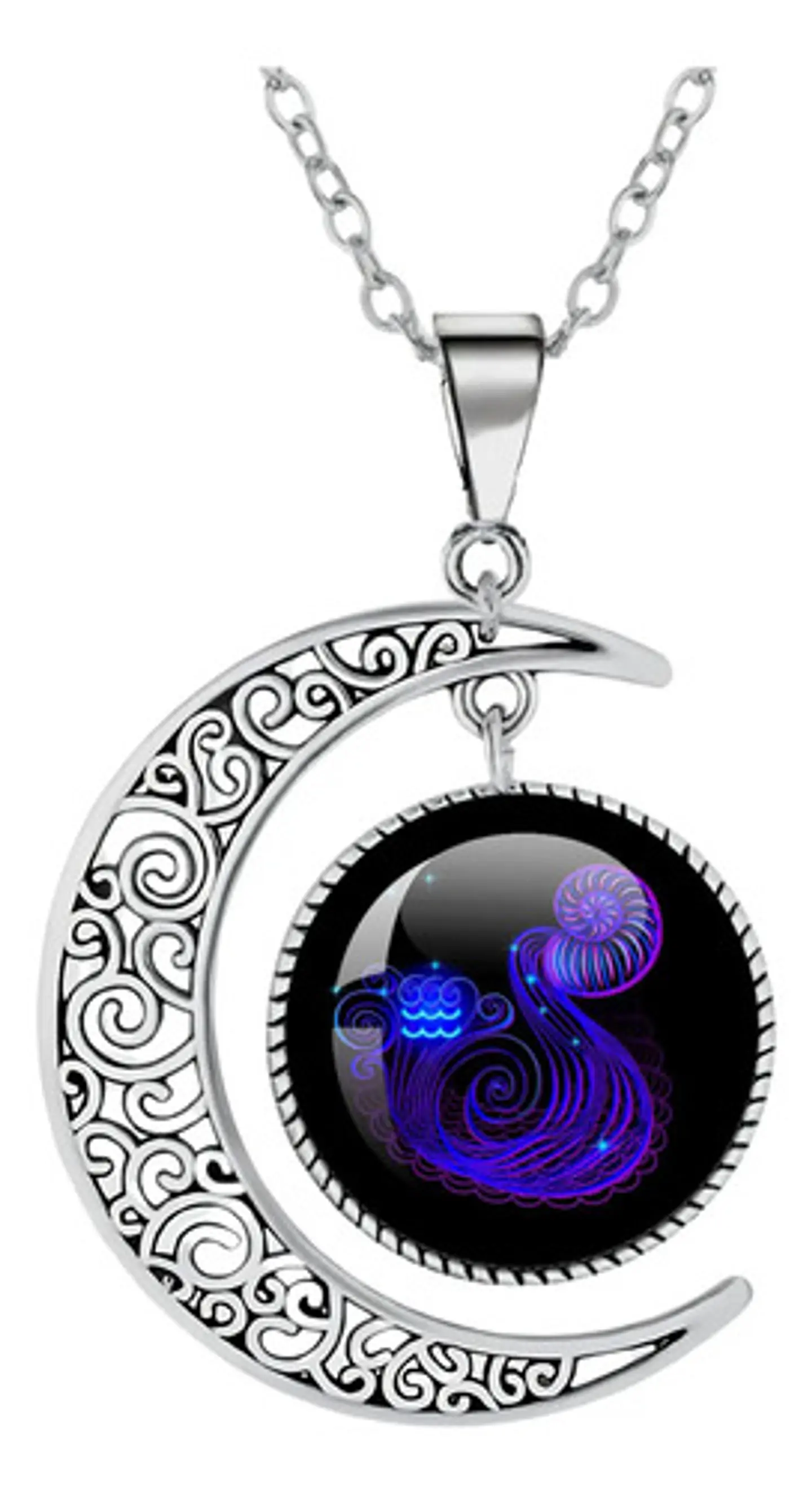 Combo Set De Pulsera Y Collar De Signos Zodiaco Hombre Mujer 13