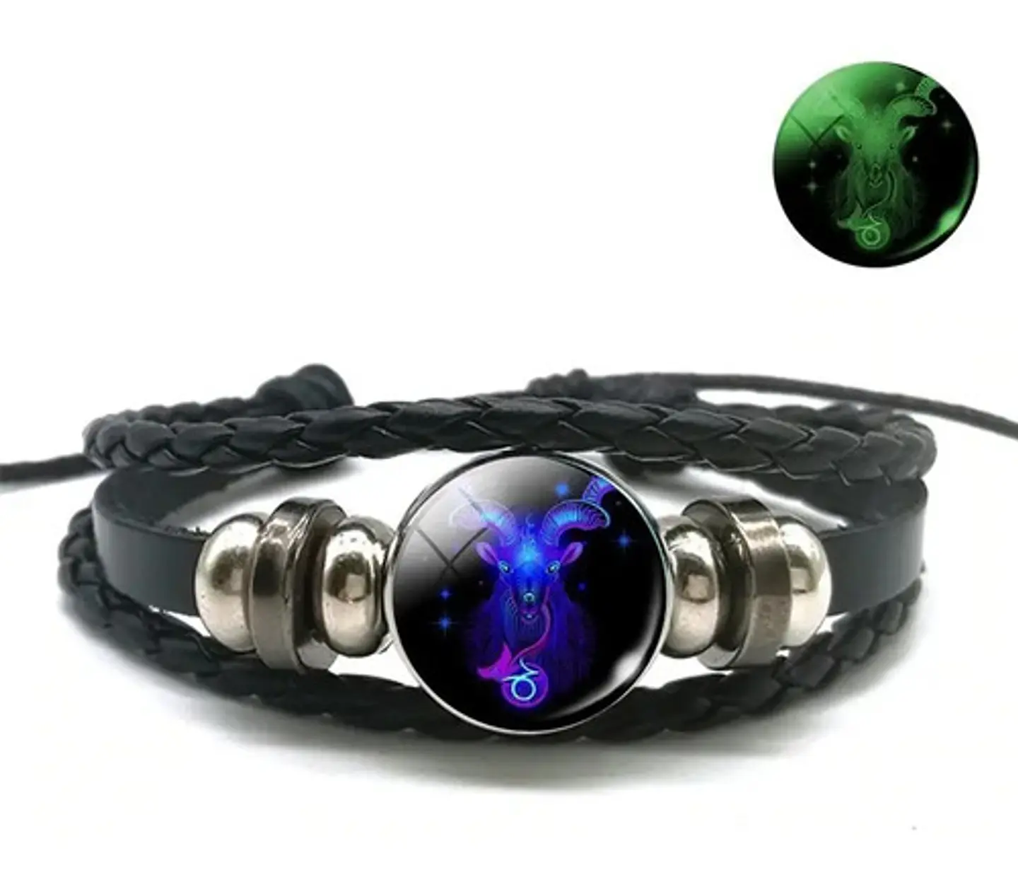 Combo Set De Pulsera Y Collar De Signos Zodiaco Hombre Mujer 44