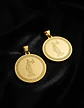 Set 2 Dijes Diosa Themis Justicia Acero Colgantes Color Oro - Miniatura 4
