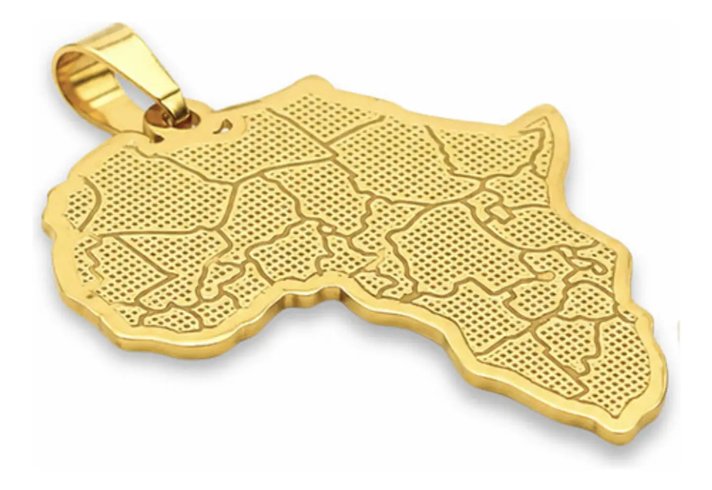 Set De 2 Dijes Para Hombre Y Mujer Mapa De África Geométrico 2