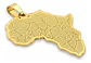 Set De 2 Dijes Para Hombre Y Mujer Mapa De África Geométrico - Miniatura 2
