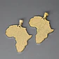 Set De 2 Dijes Para Hombre Y Mujer Mapa De África Geométrico - Miniatura 4