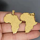 Set De 2 Dijes Para Hombre Y Mujer Mapa De África Geométrico - Miniatura 5