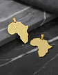 Set De 2 Dijes Para Hombre Y Mujer Mapa De África Geométrico - Miniatura 6