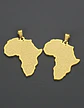 Set De 2 Dijes Para Hombre Y Mujer Mapa De África Geométrico - Miniatura 7
