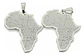 Set De 2 Dijes Para Hombre Y Mujer Mapa De África Geométrico - Miniatura 9