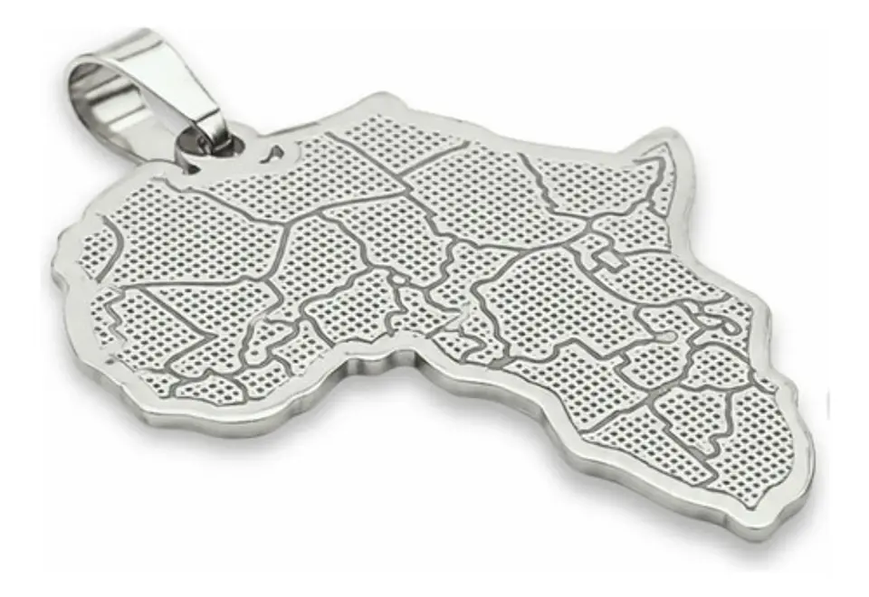 Set De 2 Dijes Para Hombre Y Mujer Mapa De África Geométrico 10