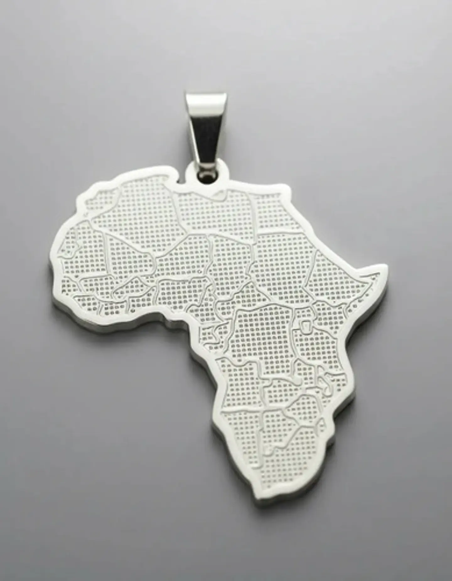 Set De 2 Dijes Para Hombre Y Mujer Mapa De África Geométrico 11