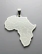 Set De 2 Dijes Para Hombre Y Mujer Mapa De África Geométrico - Miniatura 11