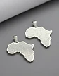 Set De 2 Dijes Para Hombre Y Mujer Mapa De África Geométrico - Miniatura 12