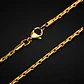 Cadena 60 Cm Para Hombre Mujer Eslabón Bambú 2.3mm Color Oro - Miniatura 16