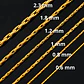 Cadena 60 Cm Para Hombre Mujer Eslabón Bambú 2.3mm Color Oro - Miniatura 17