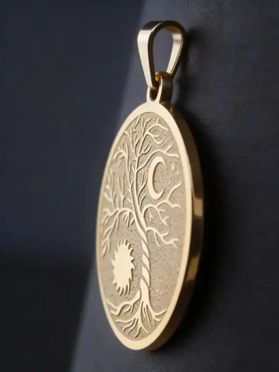 Set De 2 Dijes Para Mujer Medallas Árbol De La Vida Sol Luna 7