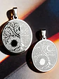 Set De 2 Dijes Para Mujer Medallas Árbol De La Vida Sol Luna - Miniatura 13
