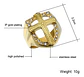 Anillo Hip Hop Para Hombre Con Cruz Y Piedras Cz Color Oro - Miniatura 3