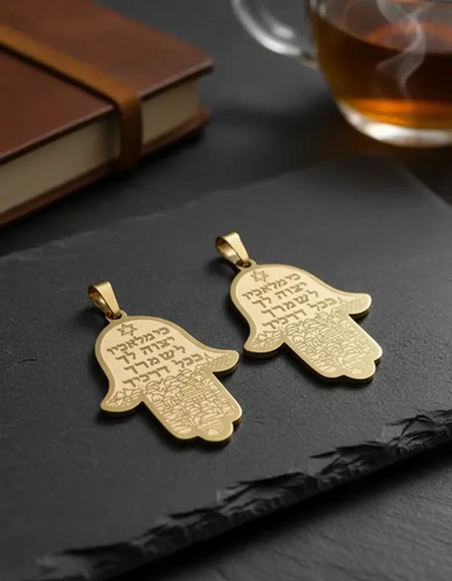 Set 2 Dijes Para Hombre Y Mujer Amuleto Mano De Fátima Hamsa 4