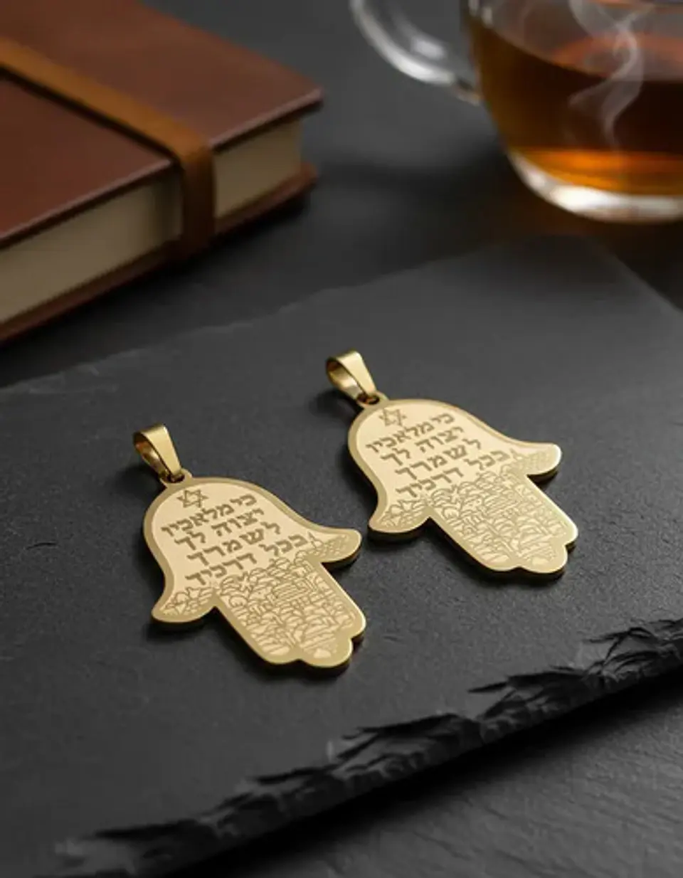 Set 2 Dijes Para Hombre Y Mujer Amuleto Mano De Fátima Hamsa 4