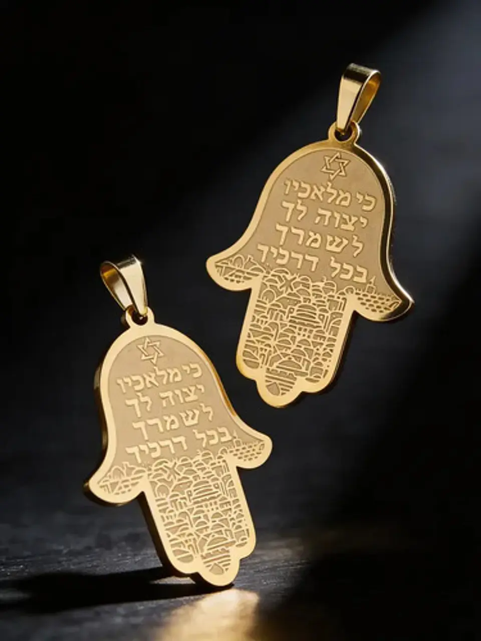 Set 2 Dijes Para Hombre Y Mujer Amuleto Mano De Fátima Hamsa 6