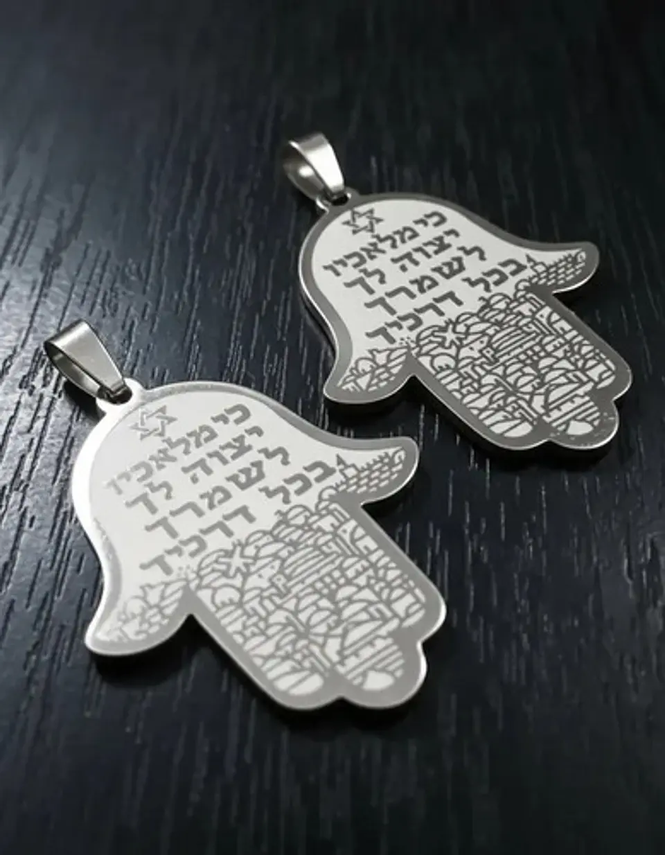 Set 2 Dijes Para Hombre Y Mujer Amuleto Mano De Fátima Hamsa 16