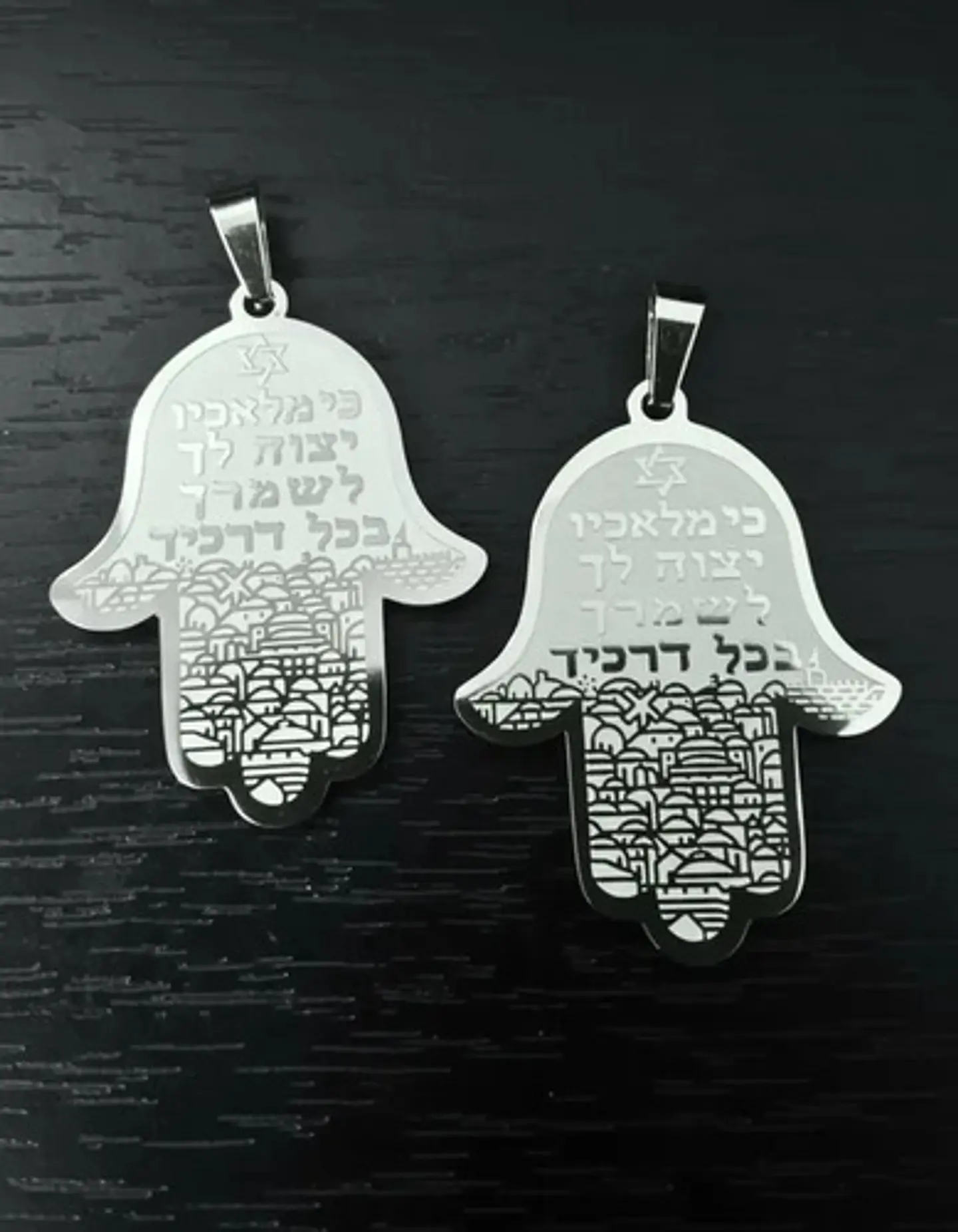Set 2 Dijes Para Hombre Y Mujer Amuleto Mano De Fátima Hamsa 18