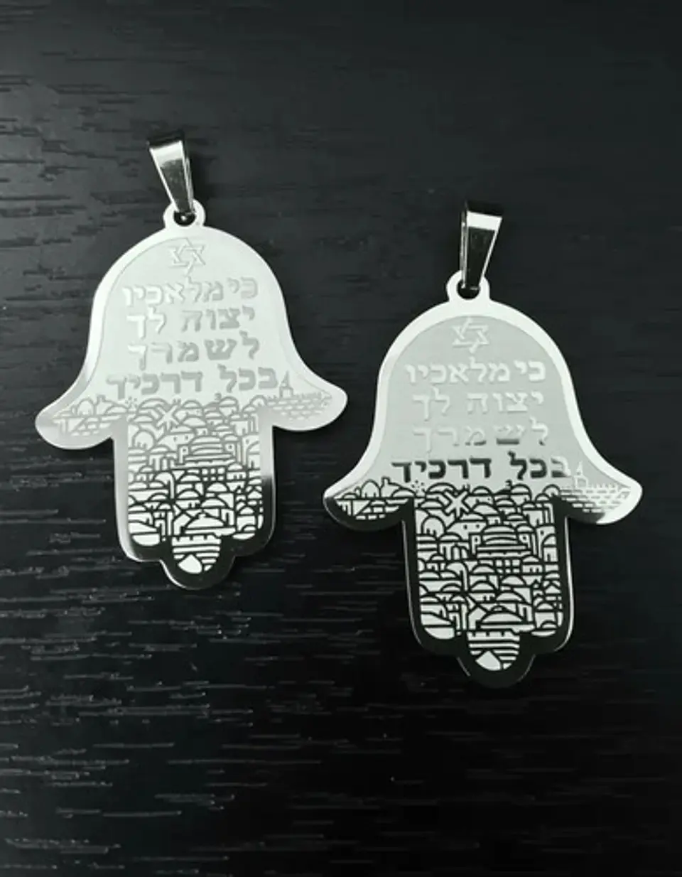 Set 2 Dijes Para Hombre Y Mujer Amuleto Mano De Fátima Hamsa 18