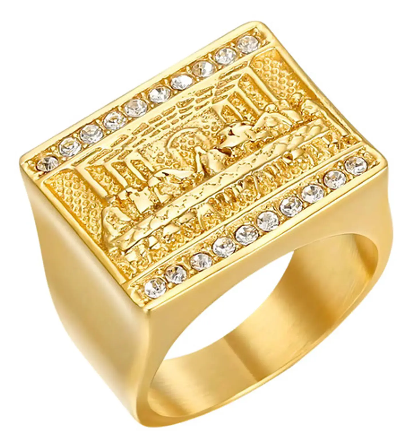 Anillo Jesus La Última Cena Para Hombre Y Mujer De Color Oro 1