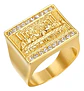 Anillo Jesus La Última Cena Para Hombre Y Mujer De Color Oro - Miniatura 1