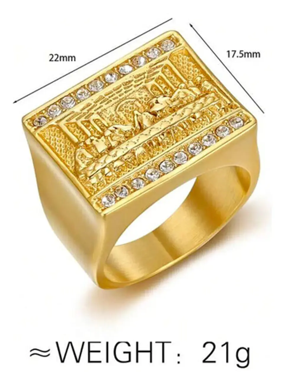 Anillo Jesus La Última Cena Para Hombre Y Mujer De Color Oro 2