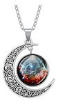 Collar Para Mujeres Con Dije Luna Planetas Nebulosa Galaxia - Miniatura 1